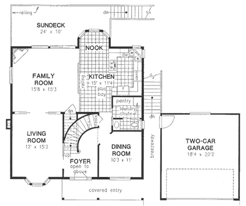 Main Floor Plan for House Plan #135319
