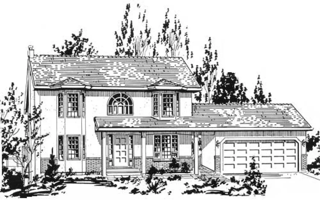 Full Rendering for House Plan #135319