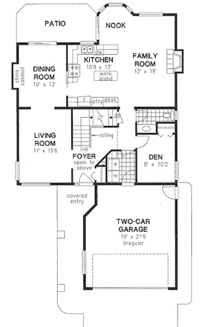 Main Floor Plan for House Plan #130819