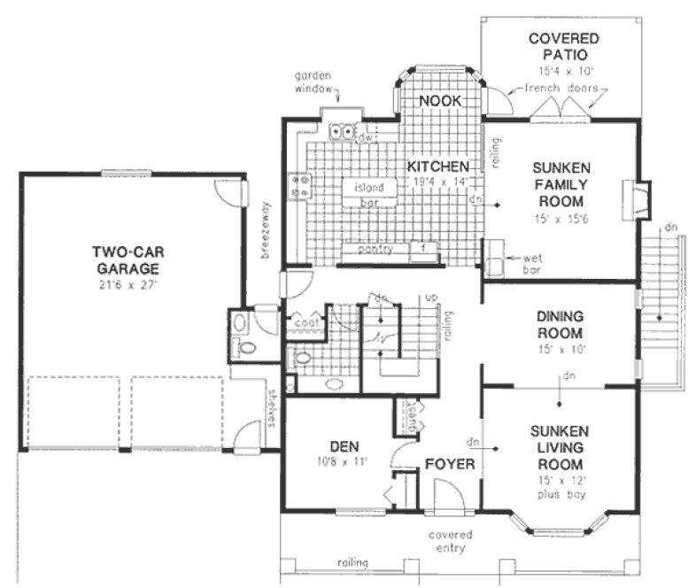 Main Floor Plan for House Plan #130029