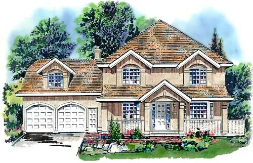 Full Rendering for House Plan #130029