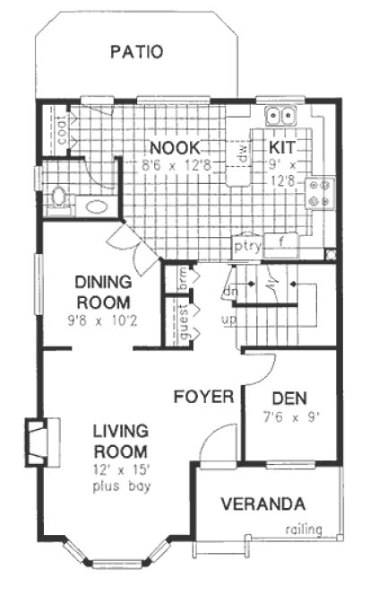 Main Floor Plan for House Plan #135229