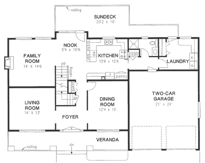 Main Floor Plan for House Plan #139229