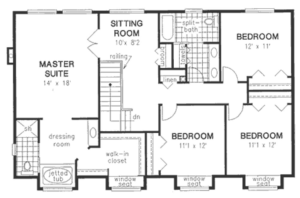 Second Floor Plan for House Plan #139229