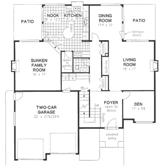 Main Floor Plan for House Plan #137529