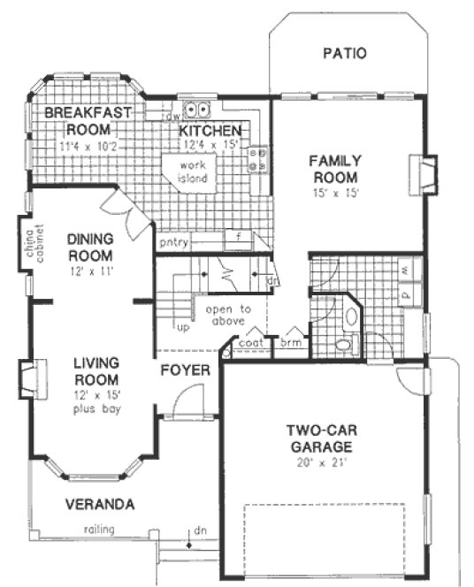 Main Floor Plan for House Plan #138529