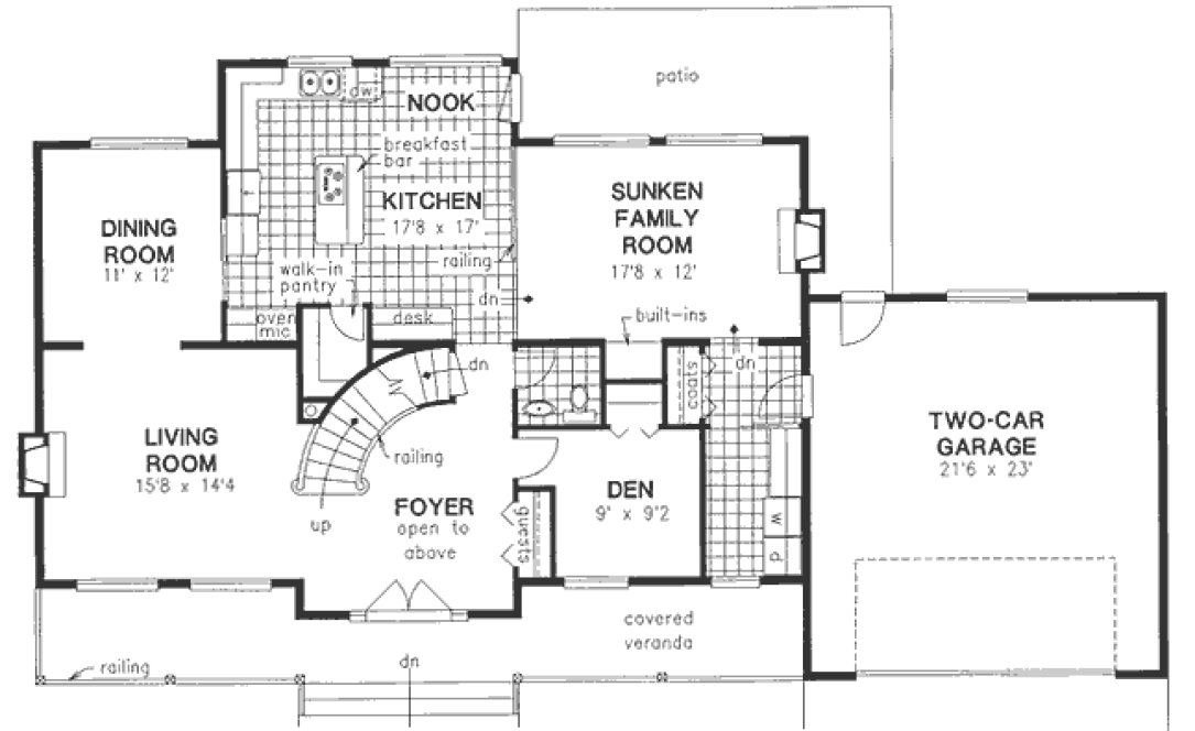 Main Floor Plan for House Plan #131139
