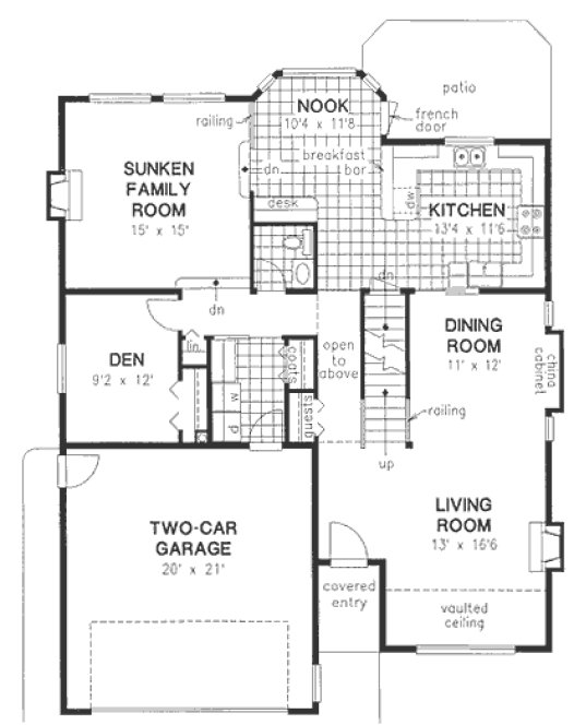 Main Floor Plan for House Plan #133439
