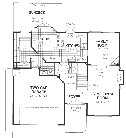 Main Floor Plan for House Plan #135149