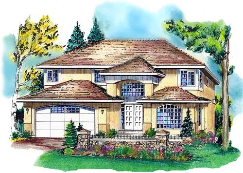 Full Rendering for House Plan #135149