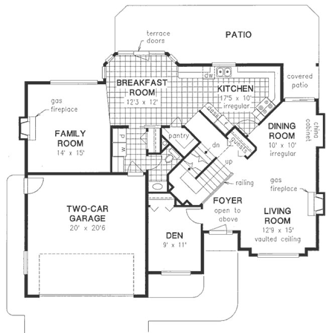 Main Floor Plan for House Plan #137149