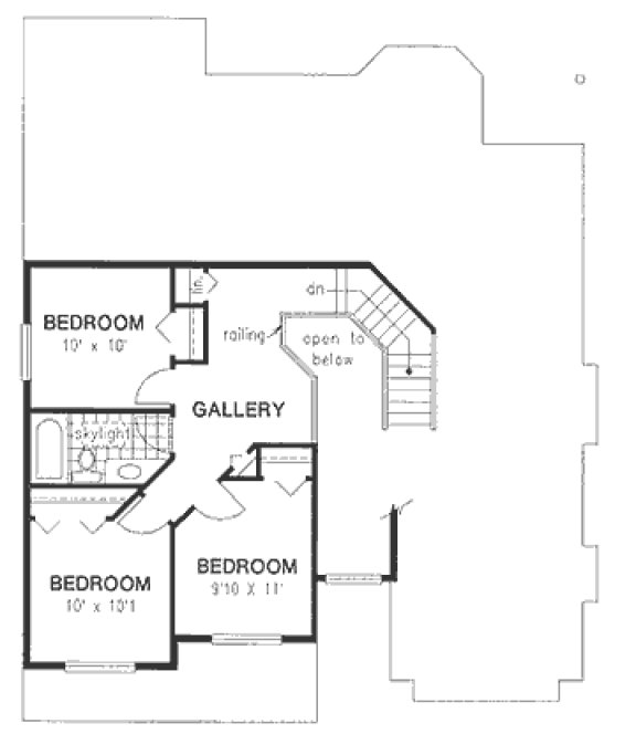 Second Floor Plan for House Plan #139149