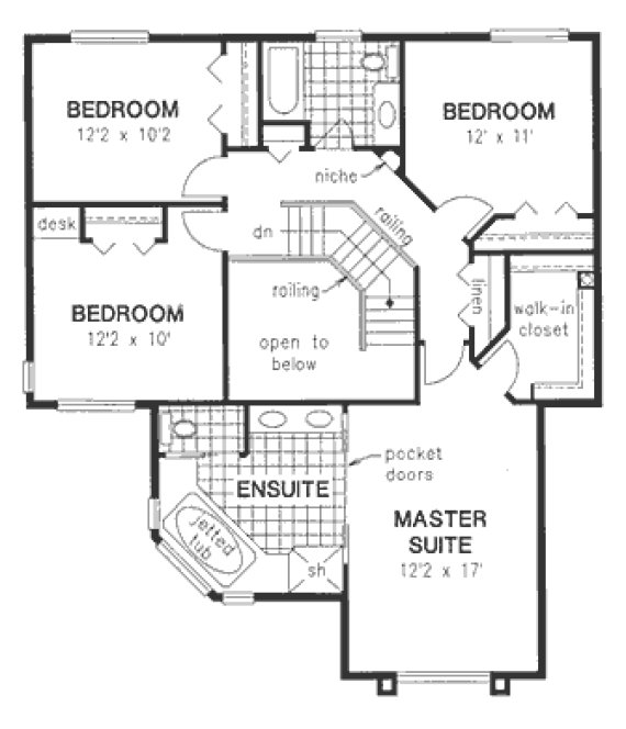 Second Floor Plan for House Plan #132249