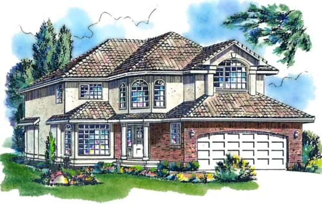 Full Rendering for House Plan #132249