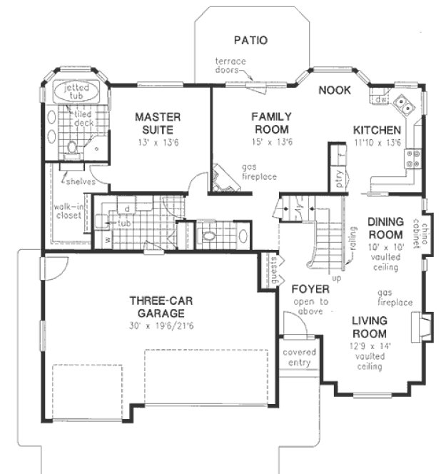 Main Floor Plan for House Plan #133249