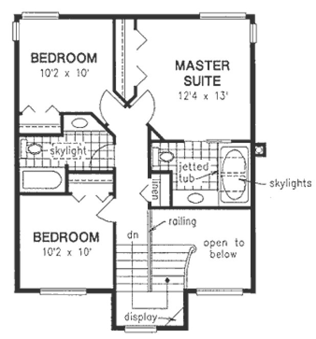 Second Floor Plan for House Plan #134249