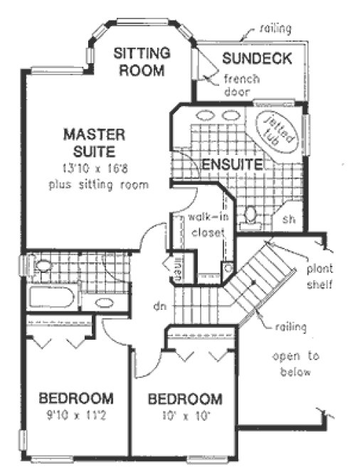 Second Floor Plan for House Plan #135249