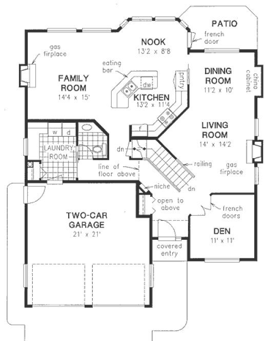 Main Floor Plan for House Plan #137249
