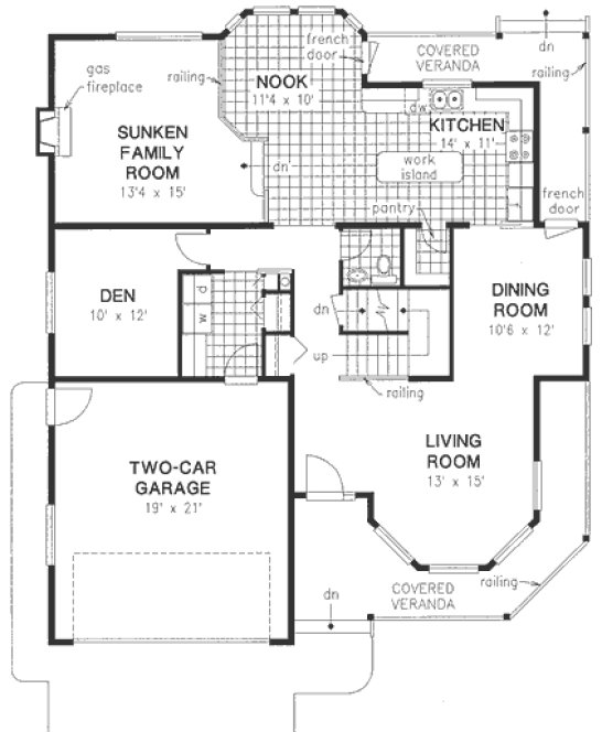 Main Floor Plan for House Plan #138249