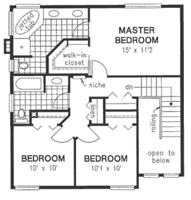 Second Floor Plan for House Plan #130349