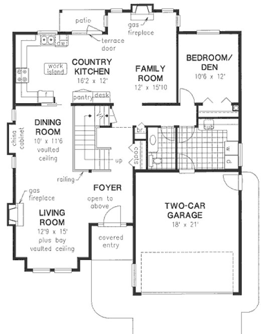 Main Floor Plan for House Plan #134349
