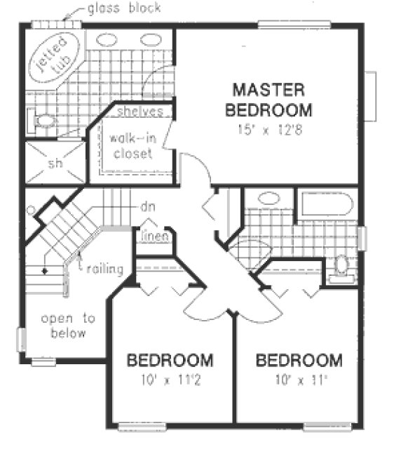 Second Floor Plan for House Plan #133449