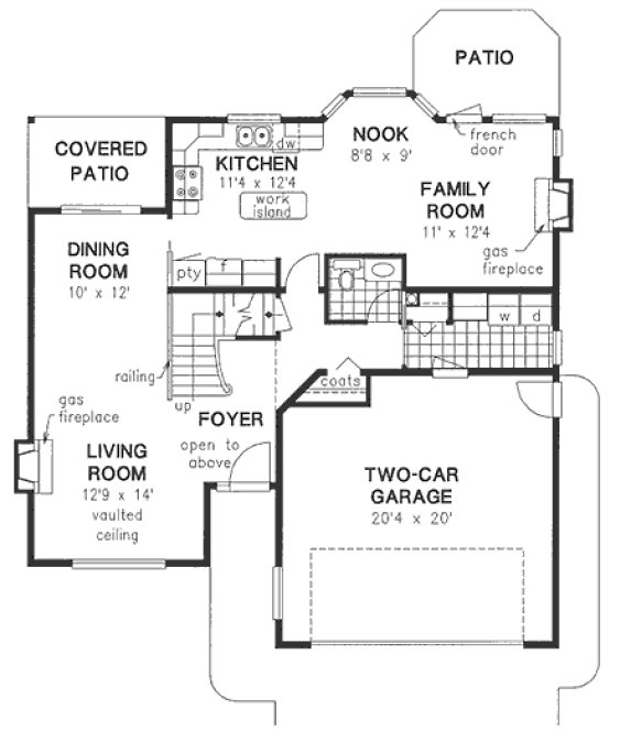Main Floor Plan for House Plan #134449