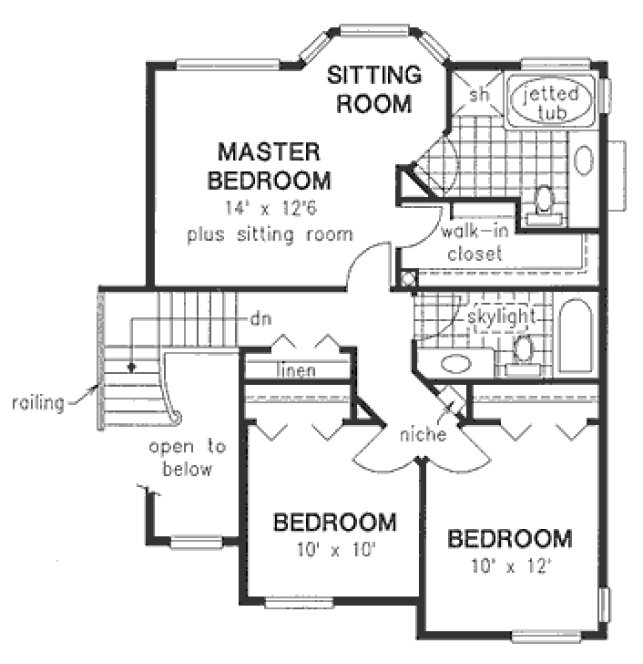 Second Floor Plan for House Plan #134449