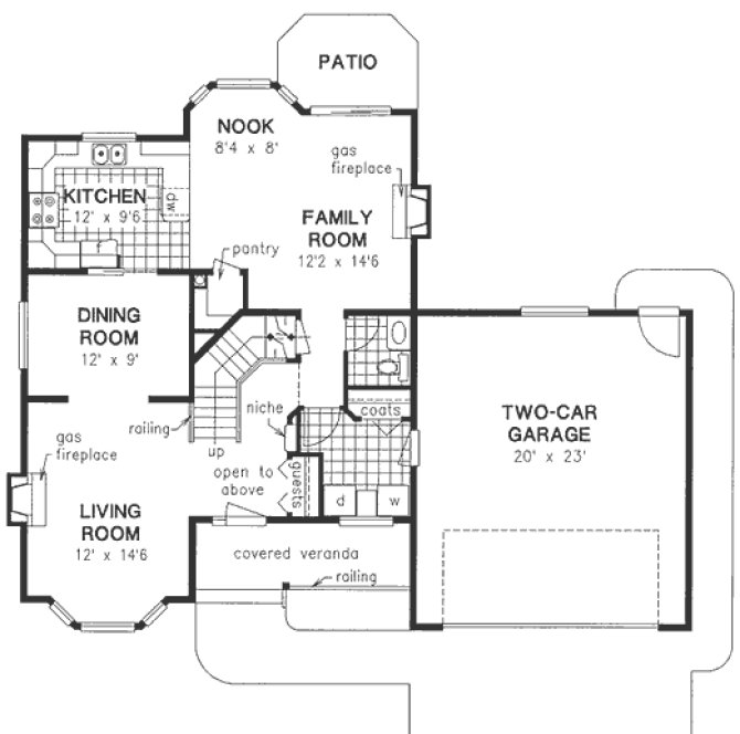 Main Floor Plan for House Plan #135449