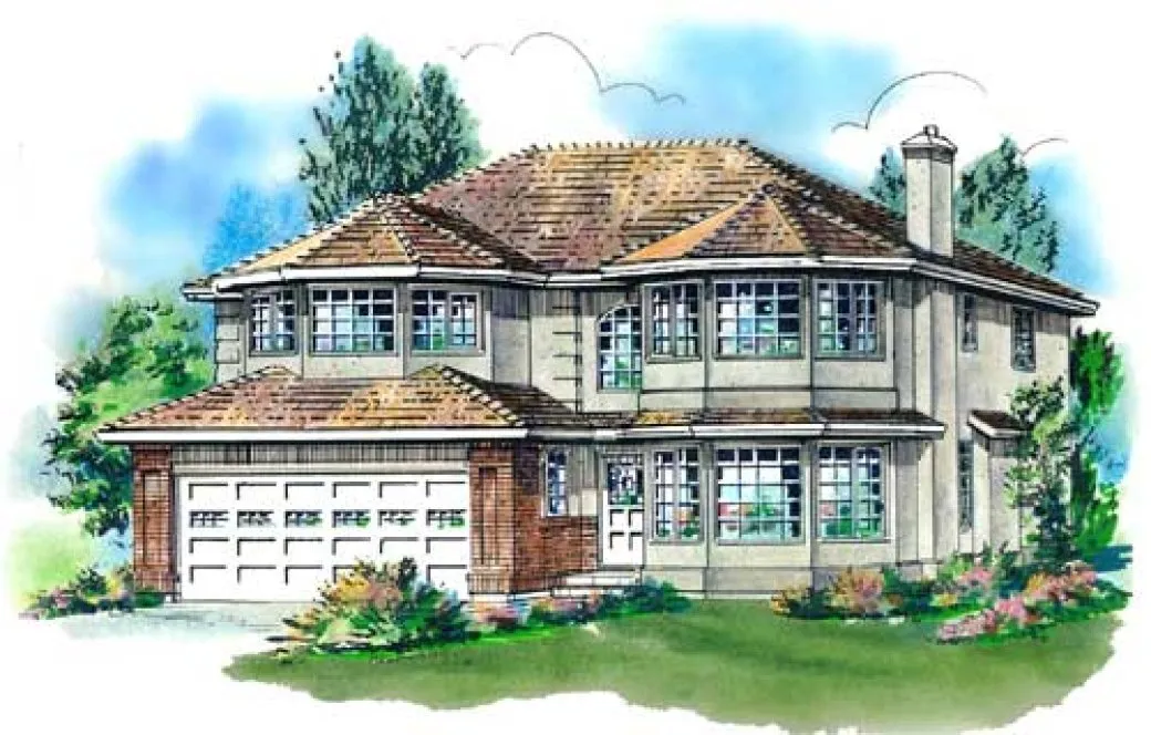 Full Rendering for House Plan #137449