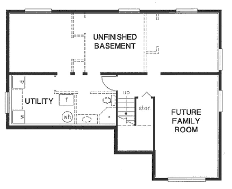 Basement Plan for House Plan #136224