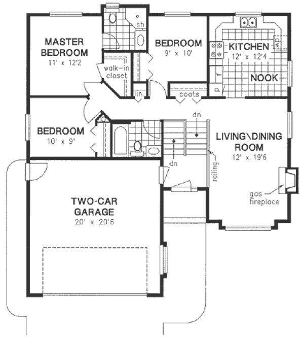 Main Floor Plan for House Plan #136224