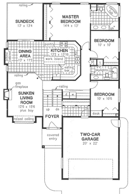 Main Floor Plan for House Plan #137924