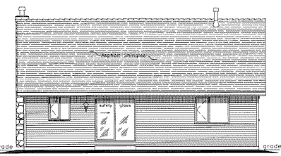 Rear Elevation for House Plan #139034
