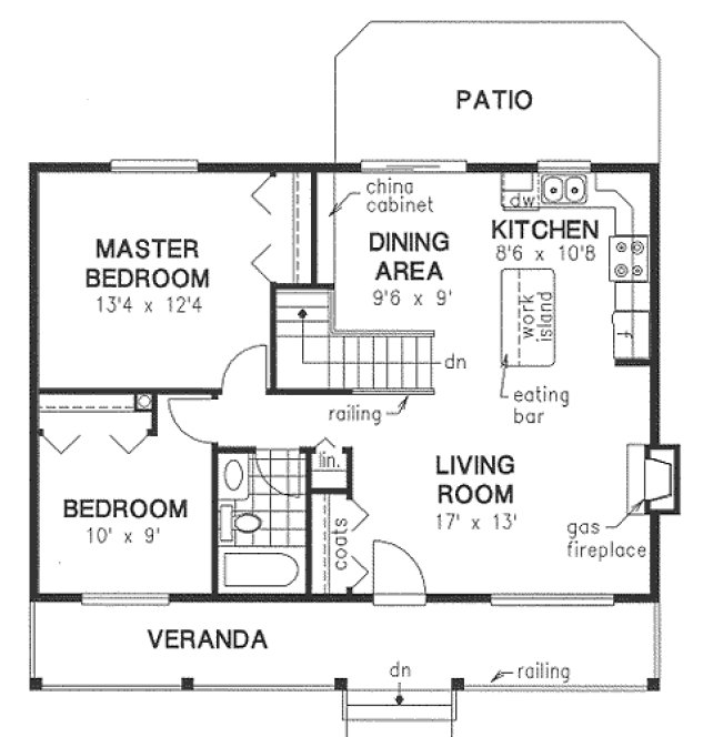 Main Floor Plan for House Plan #139034