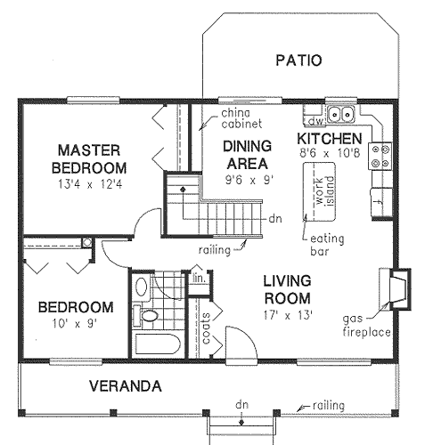 Main Floor Plan for House Plan #139034