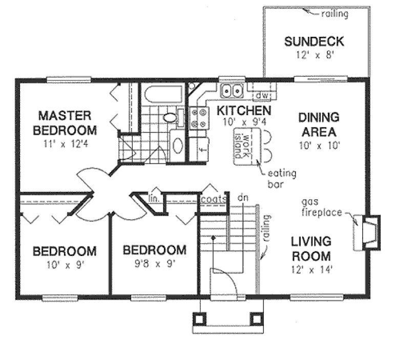 Second Floor Plan for House Plan #137234