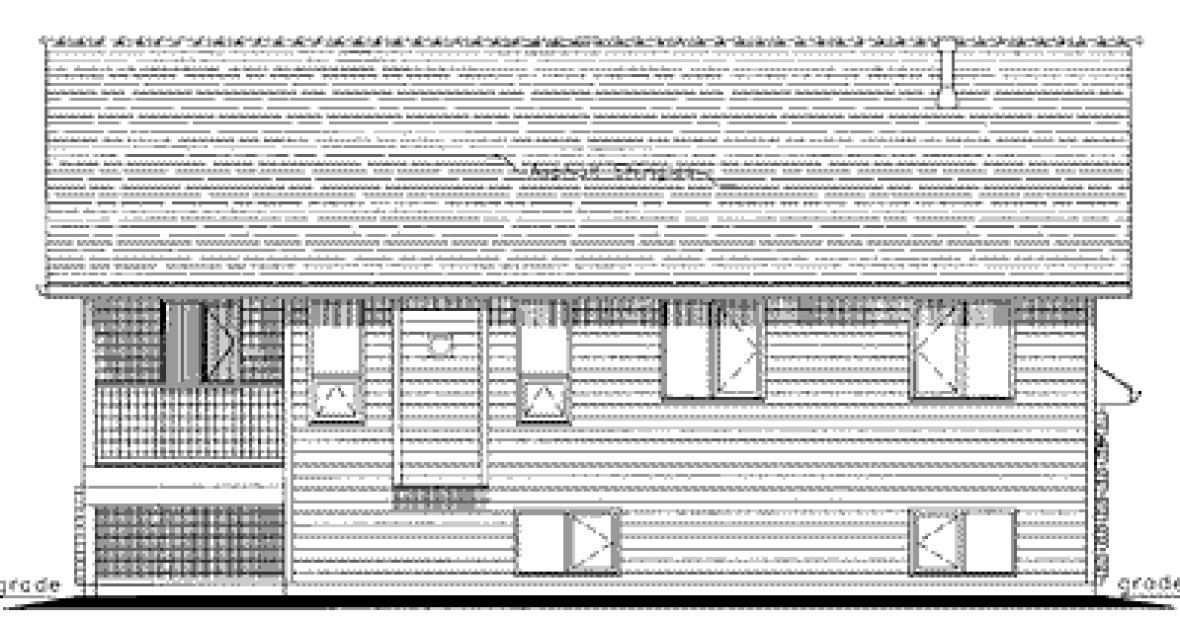 Rear Elevation for House Plan #130334
