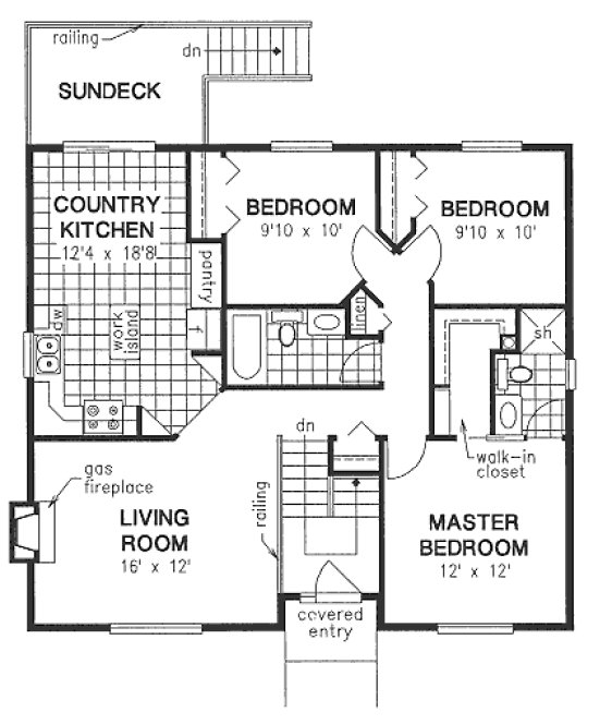 Main Floor Plan for House Plan #132334