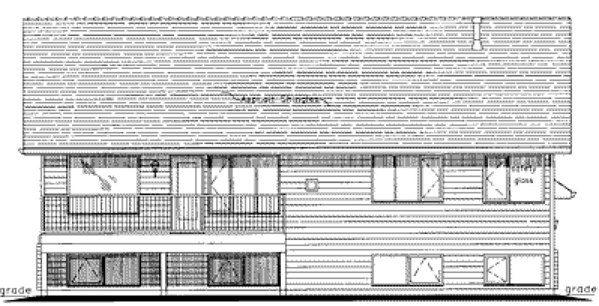 Rear Elevation for House Plan #133334