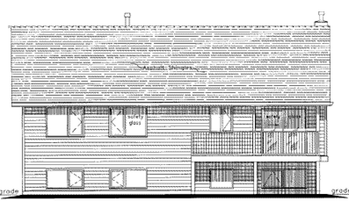 Rear Elevation for House Plan #134334
