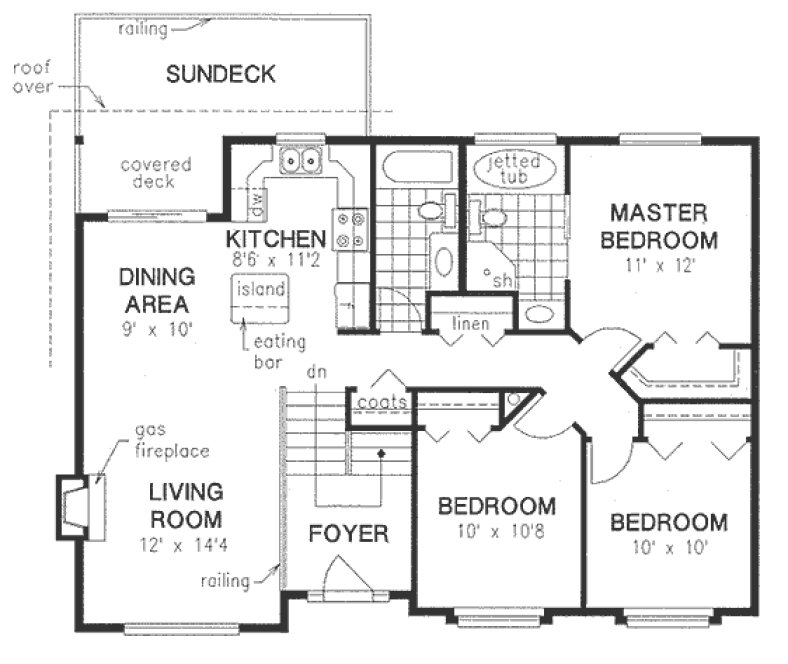Main Floor Plan for House Plan #134334