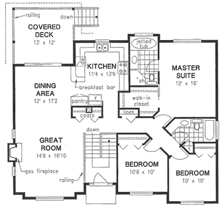 Main Floor Plan for House Plan #135044