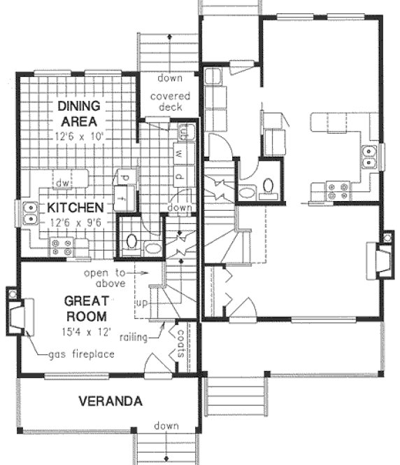 Main Floor Plan for House Plan #136144