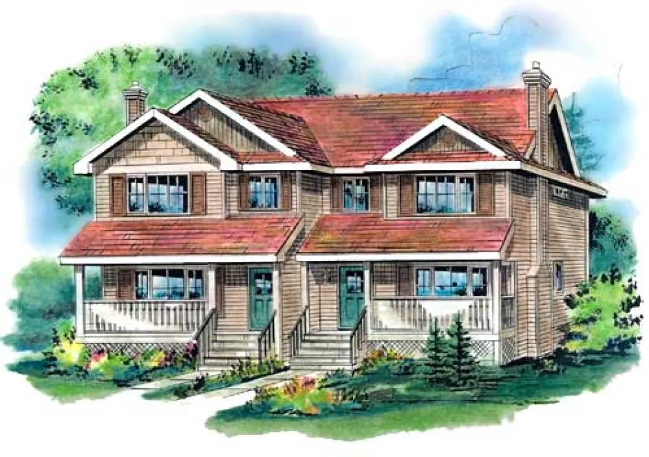 Full Rendering for House Plan #136144