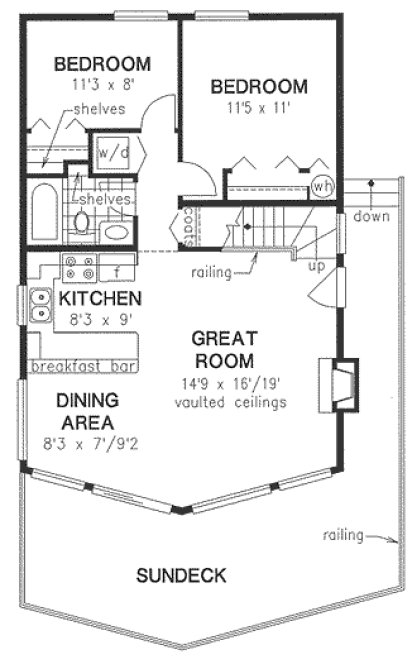 Main Floor Plan for House Plan #137144
