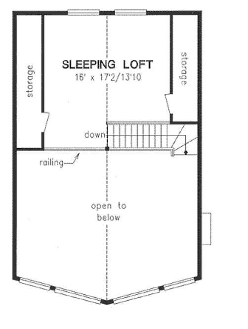 Second Floor Plan for House Plan #137144