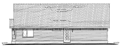 Rear Elevation for House Plan #132244
