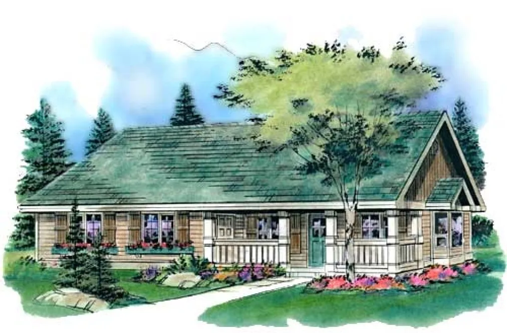 Full Rendering for House Plan #132244