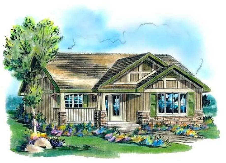 Full Rendering for House Plan #133244